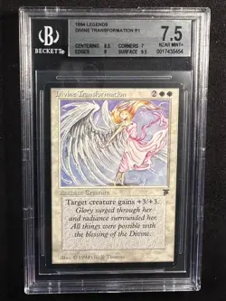 MTG Magic the Gathering - Divine Transformation - Legends BGS 7.5 NM+ - Image 1