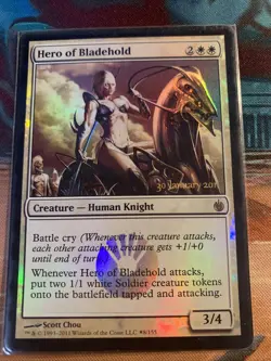 MTG Hero of Bladehold Pre-Release & Release Promos 8/155 Foil Promo - Image 1