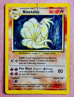 Ninetales 12/102 Holo | Base Set Unlimited | 1999 WOTC Pokemon TCG Card | DMG - Image 1