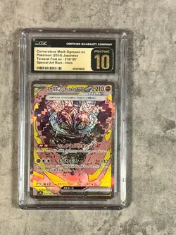 Graded Cornerstone Mask Ogerpon EX 216/187 POKEMON JAPANESE CGC 10 PRISTINE - Image 1