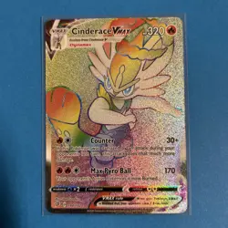 Pokemon TCG Cinderace VMAX Holo Ultra Rare Rebel Clash 194/192 - Image 1