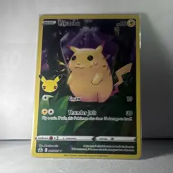Pokemon Pikachu 005/025 Celebrations Holo Rare 60 HP Gnaw Thunder Jolt - Image 1