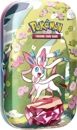 Pokemon Scarlet & Violet Prismatic Evolutions - Mini Tin - Sylveon FULLY SEALED - Image 3