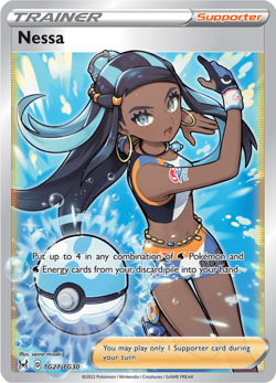 Pokemon TCG Nessa TG27/TG30 Full Art Ultra Rare Lost Origin NM/M - Image 1
