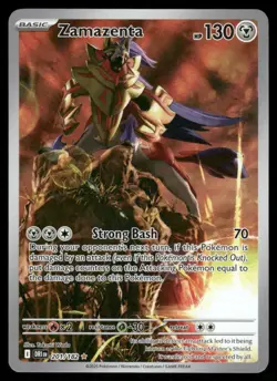 Pokemon Cards Zamazenta 201/182 Destined Rivals Illustration Rare NM - Image 1