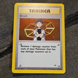 Pokemon Brock Gym Heroes Trainer Holo Rare 015/132 English 2000 TCG Card - Image 1