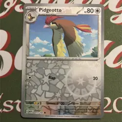 Pidgeotto Reverse Holo NM 017/165 Scarlet & Violet 151 Pokemon Pack Fresh Card - Image 2