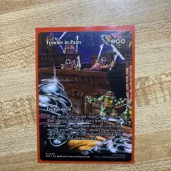 MTG Magic The Gathering TMNT BORDERLESS Trouble in Pairs - Image 1