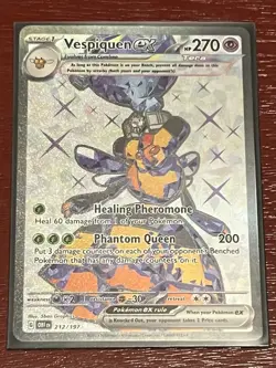 Pokemon Vespiquen EX (Full Art, Ultra Rare) SV03: Obsidian Flames Holo 212/197 - Image 1