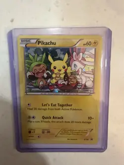 Pokemon Pikachu XY95: XY Black Star Promo Holo Basic HP 60 Quick Attack - Image 1