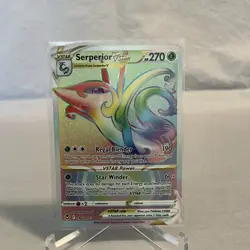Pokemon Serperior VSTAR 196/195 Secret Rare Full Art Holo Silver Tempest TCG - Image 1
