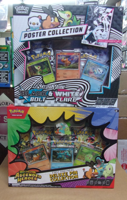 POKEMON ASCENDED PIN & (2) TECH + FIRST PARTNER ILLUSTRATION+ BLACK WHITE POSTER - Image 2