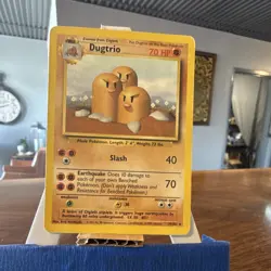 Wizards of the Coast Pokemon Dugtrio Base Set 19/102 Uncommon 70 HP 1999 TCG - Image 1