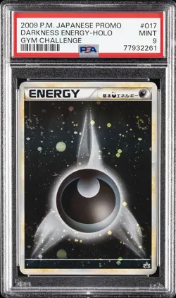 2009 POKEMON JPN PROMO GYM CHALLENGE #017 DARKNESS ENERGY-HOLO PSA 9 - Image 1