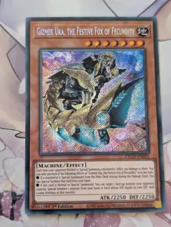 Yugioh Gizmek Uka, the Festive Fox of Fecundity ETCO-EN031 Secret Rare 1st Ed NM - Image 1