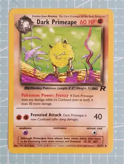 Dark Primeape 43/82 Uncommon: Team Rocket Pokemon Trading Card Game TCG - Image 1
