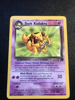 Pokemon Card - Dark Kadabra 39/82 Non Holo Team Rocket - Image 1