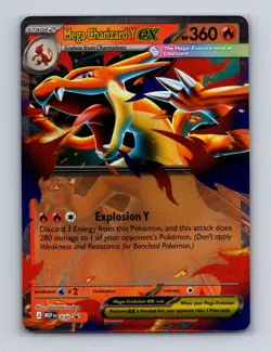 Mega Charizard Y ex 030 2025 Pokemon Mega Evolution Black Star Promo Card NM+ a - Image 1