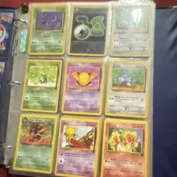 Pokemon Base Set Binder Lot Wizards 1999 Charmander Ponyta Trainer Energy Cards - Image 3