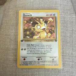 Pokemon 1st Edition Team Rocket (2000) - Meowth 62/82 - Common - NM - Image 1