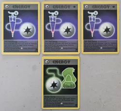 Vintage Pokemon TCG Team Rocket Trainer Lot - Full Heal, Potion Energy - 4 Cards - Image 1