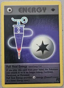 Vintage Pokemon TCG Team Rocket Trainer Lot - Full Heal, Potion Energy - 4 Cards - Image 4