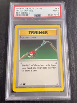 1999 POKEMON 1ST EDITION MAINTENANCE #83 PSA 9 MINT. - Image 1