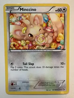 Minccino RC18/RC25 Legendary Treasures Radiant Collection Pokemon TCG Dmg - Image 1