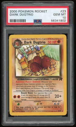 2000 POKEMON ROCKET 23/82 DARK DUGTRIO PSA 10 **LOW POP 37** - Image 1