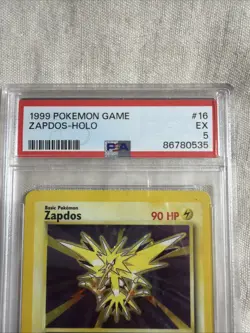 Pokemon TCG Zapdos 16/102 Holo Rare PSA 5 - Image 2