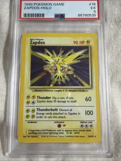 Pokemon TCG Zapdos 16/102 Holo Rare PSA 5 - Image 3