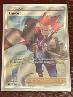 Pokemon Lance (Full Art, Ultra Rare) Swsh12: Silver Tempest Holo 192/195 TCG - Image 1