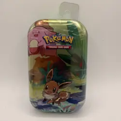 Kanto Heroes Mini Tin - Eevee Art - 2 Packs - D22 Variation - Pokemon TCG - Image 1