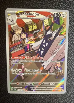 Pokemon TCG Archaludon 155/142 Stellar Crown Holo 2024 Illustration Rare - Image 1