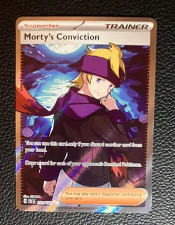 Pokemon TCG Morty's Conviction 201/162 Holo Ultra Rare Temporal Forces - Image 1