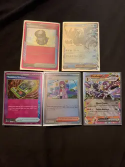 Pokemon Prismatic Evolutions Surging Sparks 5 Card Lot Holo Trainer Support - Image 1