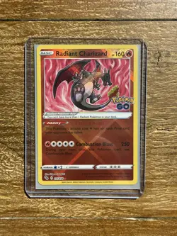 Radiant Charizard 011/078 Pokemon GO Holo Rare NM/M – Pack Fresh - Image 1