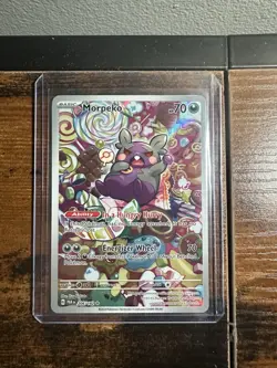 Pokemon TCG Morpeko Illustration Rare Full Art Holo SV04 Paradox Rift 206/182 - Image 1