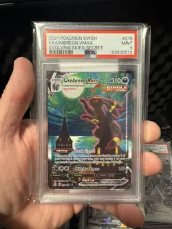 2021 POKEMON SWORD & SHIELD EVOLVING SKIES SECRET FULL ART/UMBREON VMAX PSA 9 - Image 1