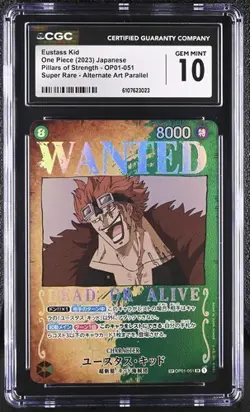 CGC 10 2023 One Piece OP01-051 Wanted Eustass Kid Alternate Art - Image 1
