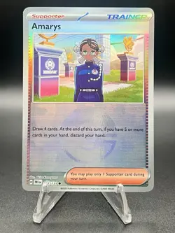 Amarys 093/131 Prismatic Evolutions Pokeball Pattern Holo Pokemon Card TCG NM - Image 1
