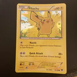 Pokemon Card - Pikachu - 42/146 XY- Holo NM - 2014 - Image 1