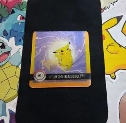 Pikachu Raichu 01 Action Flipz Card 1999 Artbox Nintendo Game Freak LP - Image 2
