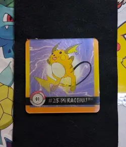 Pikachu Raichu 01 Action Flipz Card 1999 Artbox Nintendo Game Freak LP - Image 3