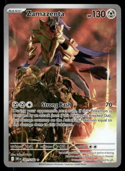 Pokemon Cards Zamazenta 201/182 Destined Rivals Illustration Rare NM - Image 1