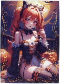 ❤SPICY HALLOWEEN GIRL - Goddess Story ANIME WAIFU Card - PEACH BLOSSOM BEAM 010 - Image 1