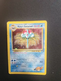 Pokemon TCG Misty's Tentacruel Gym Heroes Holo Rare Card 10/132 HP/MP - Image 1