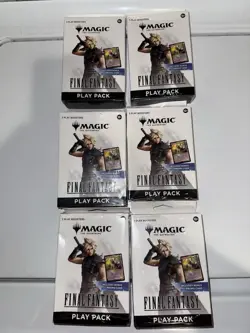 Magic The Gathering Final Fantasy Play Pack w/ 3 Packs & Promo SEALED NEW x6 Box - Image 1