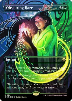 Obscuring Haze FOIL BORDERLESS - 0701 - Rare - Commander Masters CMM MTG - Image 1