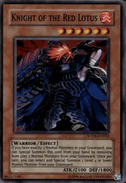 Knight of the Red Lotus Unl Ed Super Rare SOVR-EN032 Yu-Gi-Oh! - Image 1